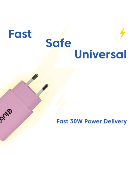 MOBILE CHARGER WALL USB-C/2PACK 30W PINK CAC-3021 CLUB3D