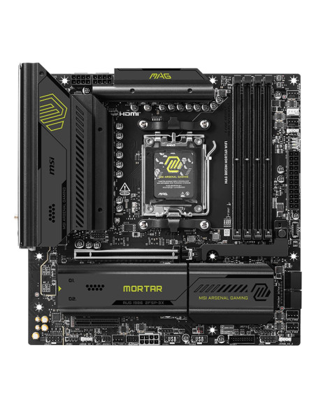 Mainboard, MSI, AMD B850, SAM5, Micro-ATX, Memory DDR5, Memory slots 4, 1xPCI-Express 4.0 4x , 1xPCI-Express 4.0 8x, 1xPCI-Expr