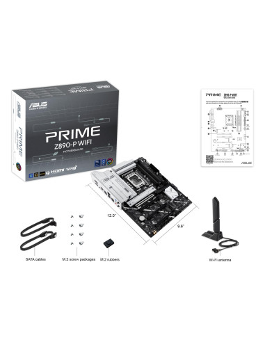 Mainboard, ASUS, Intel Z890, LGA1851, ATX, Memory DDR5, Memory slots 4, 3xPCI-Express 4.0 16x, 1xPCI-Express 5.0 16x, 4xM.2, 1x