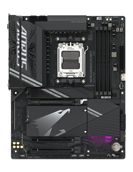 Mainboard, GIGABYTE, AMD X870, SAM5, ATX, Memory DDR5, Memory slots 4, X870AELITEWIFI71.1
