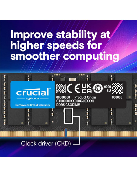 MEMORY DIMM PRO 32GB DDR5-6400/CT32G64C52CS5 CRUCIAL