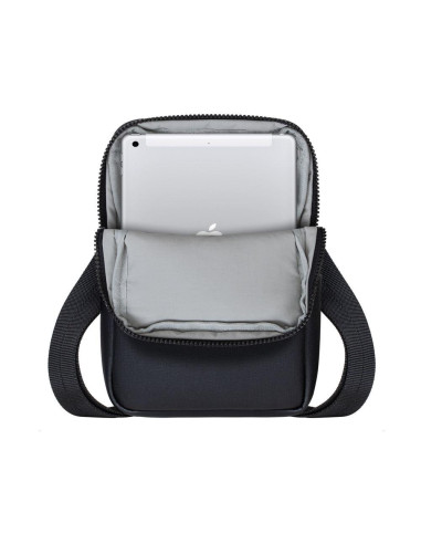 TABLET CASE CROSSBODY 8"/8810 BLACK MELANGE RIVACASE