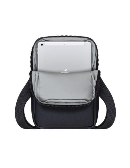 TABLET CASE CROSSBODY 8"/8810 BLACK MELANGE RIVACASE