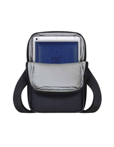 TABLET CASE CROSSBODY 8"/8810 BLACK MELANGE RIVACASE
