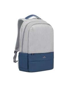 NB BACKPACK ANTI-THEFT 17.3"/7567 GREY/DARK BLUE RIVACASE