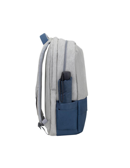 NB BACKPACK ANTI-THEFT 17.3"/7567 GREY/DARK BLUE RIVACASE