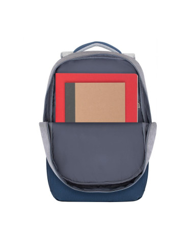 NB BACKPACK ANTI-THEFT 17.3"/7567 GREY/DARK BLUE RIVACASE