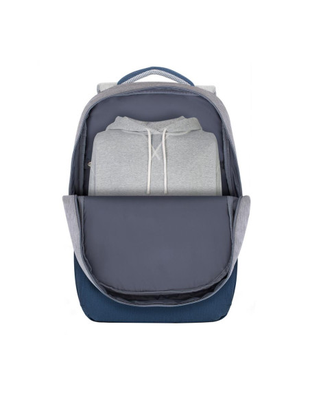 NB BACKPACK ANTI-THEFT 17.3"/7567 GREY/DARK BLUE RIVACASE