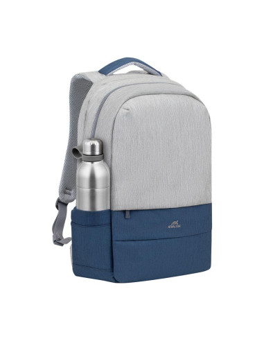 NB BACKPACK ANTI-THEFT 17.3"/7567 GREY/DARK BLUE RIVACASE