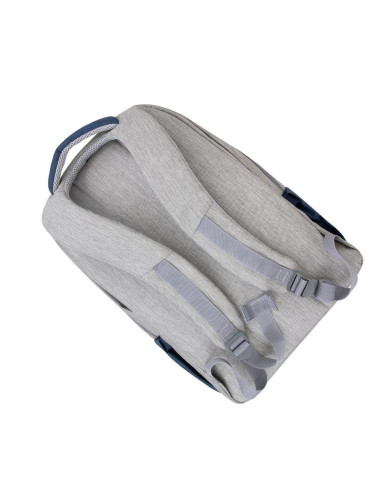 NB BACKPACK ANTI-THEFT 17.3"/7567 GREY/DARK BLUE RIVACASE