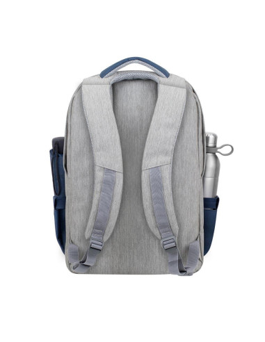 NB BACKPACK ANTI-THEFT 17.3"/7567 GREY/DARK BLUE RIVACASE