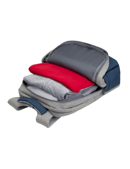 NB BACKPACK ANTI-THEFT 17.3"/7567 GREY/DARK BLUE RIVACASE