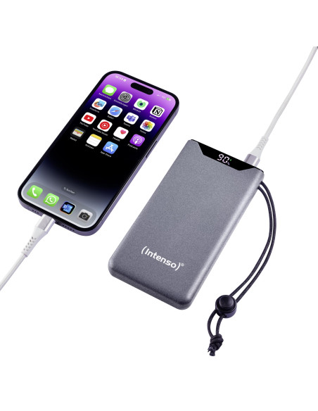 POWER BANK USB 10000MAH QC3.0/GREY 7332034 INTENSO