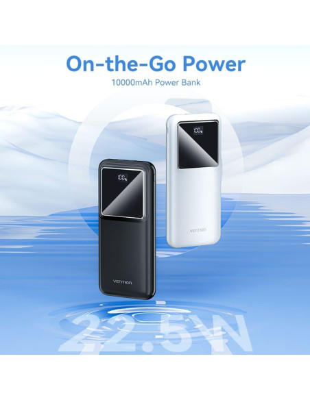POWER BANK USB 10000MAH 22.5W/BLACK FHKB0 VENTION