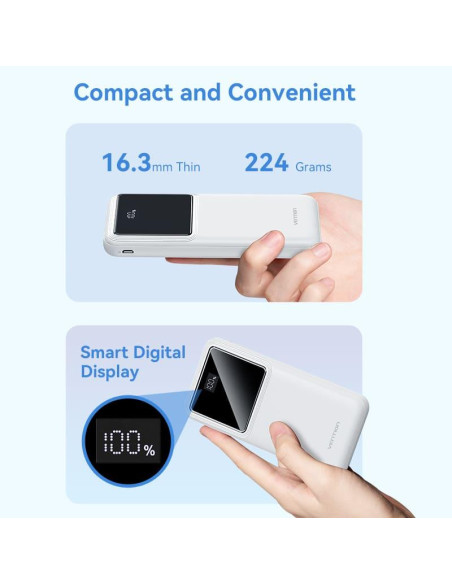 POWER BANK USB 10000MAH 22.5W/USB WHITE FHKW0 VENTION