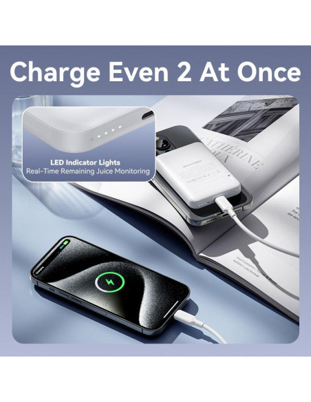 POWER BANK WRL 5000MAH 20W/MAGNETIC BLACK FHSB0 VENTION