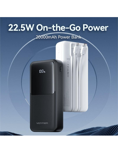 POWER BANK USB 20000MAH 22.5W/WHITE FHPW0 VENTION