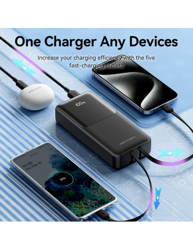 POWER BANK USB 20000MAH 22.5W/BLACK FHPB0 VENTION
