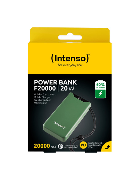 POWER BANK USB 20000MAH QC3.0/GREEN F20000 7332057 INTENSO