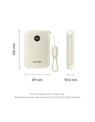 POWER BANK USB 10000MAH 22.5W/BLACK FKAB0-C VENTION