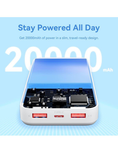 POWER BANK USB 20000MAH 22.5W/WHITE FHLW0 VENTION