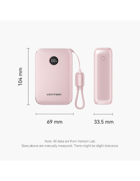 POWER BANK USB 20000MAH 22.5W/PINK FKBP0-C VENTION