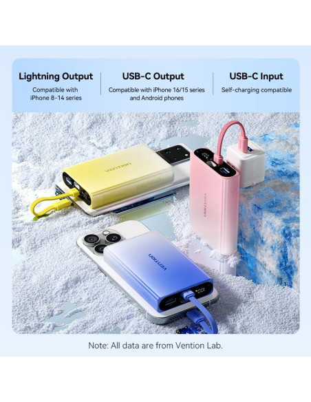 POWER BANK USB 10000MAH 22.5W/PINK FHZP0 VENTION