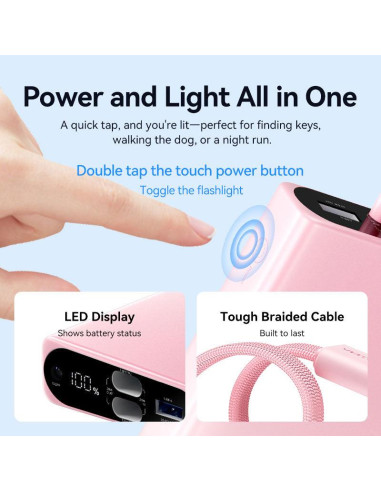 POWER BANK USB 10000MAH 22.5W/PINK FHZP0 VENTION