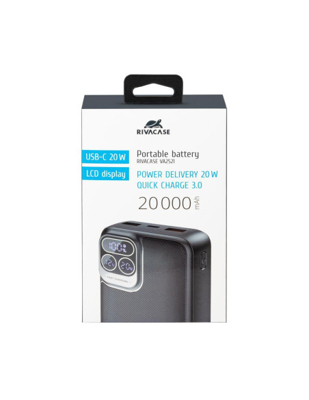 POWER BANK USB 20000MAH/VA2521 RIVACASE