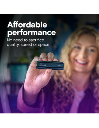 SSD, CRUCIAL, P510, 1TB, M.2, PCIe Gen5, NVMe, TLC, Write speed 9500 MBytes/sec, Read speed 11000 MBytes/sec, TBW 600 TB, CT100