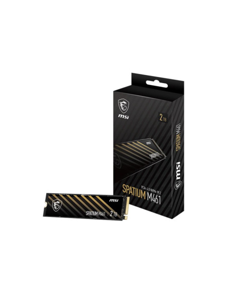 SSD, MSI, SPATIUM M461, 2TB, M.2, PCIE, NVMe, 3D NAND, Write speed 4200 MBytes/sec, Read speed 5000 MBytes/sec, 2.15mm, TBW 450