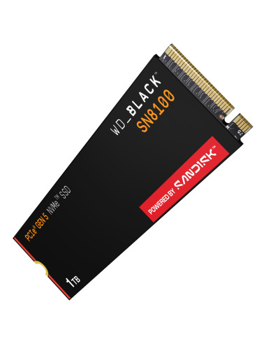 SSD, SANDISK, 2400xTBW rating, NVMe Yes, PCI Express 5.0, M.2, 1000 GB, POWERED BY SANDISK, Black SN8100, WDS100T1X0M