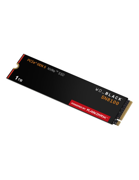 SSD, SANDISK, 2400xTBW rating, NVMe Yes, PCI Express 5.0, M.2, 1000 GB, POWERED BY SANDISK, Black SN8100, WDS100T1X0M