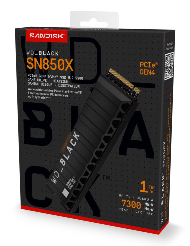 SSD, SANDISK, 600xTBW rating, Read speed 7300 MB/s, Write speed 6300 MB/s, NVMe Yes, PCI Express 4.0, M.2, 1000 GB, POWERED BY 