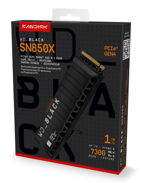 SSD, SANDISK, 600xTBW rating, Read speed 7300 MB/s, Write speed 6300 MB/s, NVMe Yes, PCI Express 4.0, M.2, 1000 GB, POWERED BY 