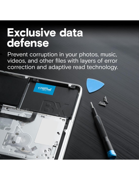 SSD, CRUCIAL, BX500, 4TB, SATA 3.0, Write speed 500 MBytes/sec, Read speed 540 MBytes/sec, 2,5", TBW 1000 TB, CT4000BX500SSD1