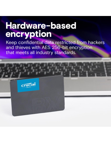 SSD, CRUCIAL, BX500, 4TB, SATA 3.0, Write speed 500 MBytes/sec, Read speed 540 MBytes/sec, 2,5", TBW 1000 TB, CT4000BX500SSD1