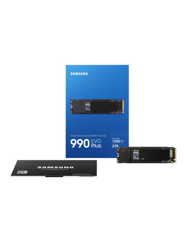 SSD, SAMSUNG, 990 EVO Plus, 2TB, M.2, PCIe Gen5, NVMe, TLC, Write speed 6300 MBytes/sec, Read speed 7250 MBytes/sec, 2.38mm, TB