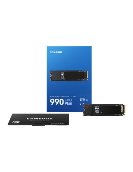 SSD, SAMSUNG, 990 EVO Plus, 2TB, M.2, PCIe Gen5, NVMe, TLC, Write speed 6300 MBytes/sec, Read speed 7250 MBytes/sec, 2.38mm, TB