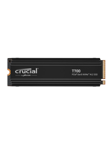 SSD, CRUCIAL, T700, 4TB, M.2, PCIe Gen5, NVMe, TLC, Write speed 11800 MBytes/sec, Read speed 12400 MBytes/sec, TBW 2400 TB, CT4