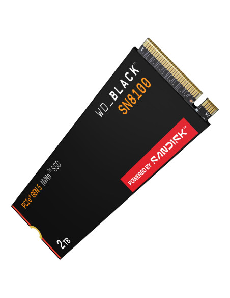 SSD, SANDISK, 2400xTBW rating, NVMe Yes, PCI Express 5.0, M.2, 2000 GB, POWERED BY SANDISK, Black SN8100, WDS200T1X0M