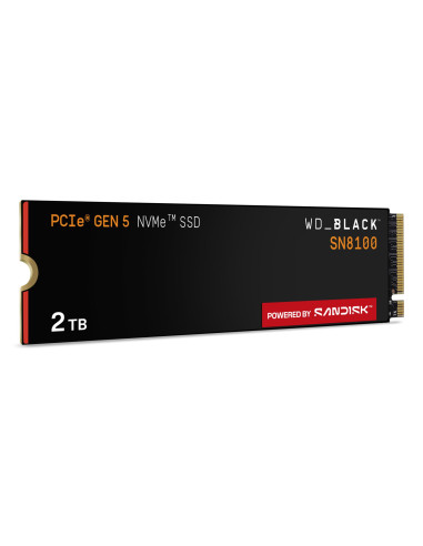 SSD, SANDISK, 2400xTBW rating, NVMe Yes, PCI Express 5.0, M.2, 2000 GB, POWERED BY SANDISK, Black SN8100, WDS200T1X0M
