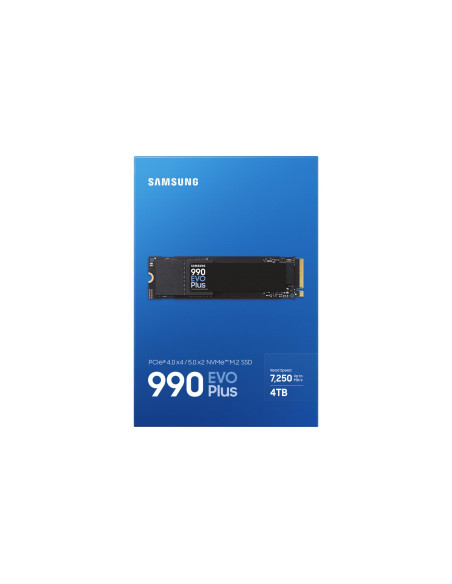 SSD, SAMSUNG, 990 EVO Plus, 4TB, M.2, PCIe Gen5, NVMe, TLC, Write speed 6300 MBytes/sec, Read speed 7250 MBytes/sec, 2.38mm, TB