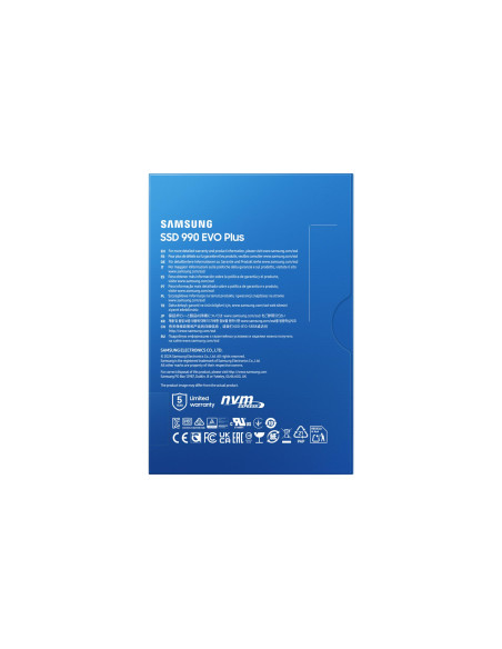SSD, SAMSUNG, 990 EVO Plus, 4TB, M.2, PCIe Gen5, NVMe, TLC, Write speed 6300 MBytes/sec, Read speed 7250 MBytes/sec, 2.38mm, TB