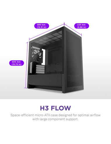 Case, NZXT, micro ATX/Mini-ITX, Black, Midi Tower, PC, CC-H31FB-01