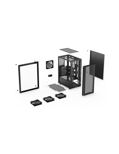Case, ENDORFY, Ventum 200 ARGB, MidiTower, Case product features Transparent panel, Not included, ATX, MicroATX, MiniITX, Colou