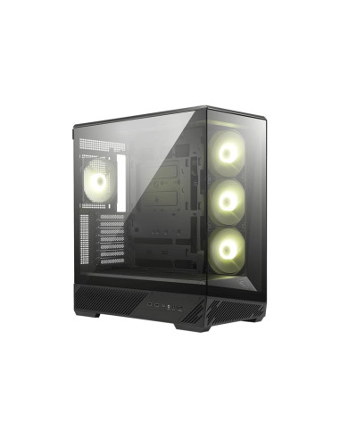 Case, MSI, ATX/micro ATX/Mini-ITX, Black/Transparent, Midi Tower, MAG PANO 130R PZ, MAGPANO130RPZ