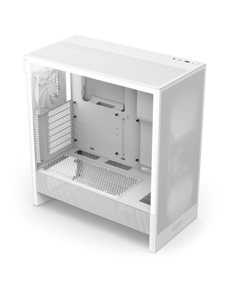 Case, NZXT, H5 Flow, MidiTower, Case product features Transparent panel, Not included, ATX, EATX, MicroATX, MiniITX, Colour Whi