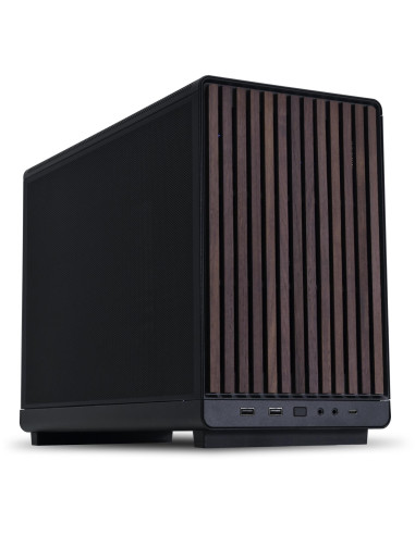 Case, LIAN LI, micro ATX/Micro-ITX, Black/Wood, Micro Tower, PC, Lian Li A3-mATX Wood Edition Black (G99.A3X-WD.00), G99.A3X-WD