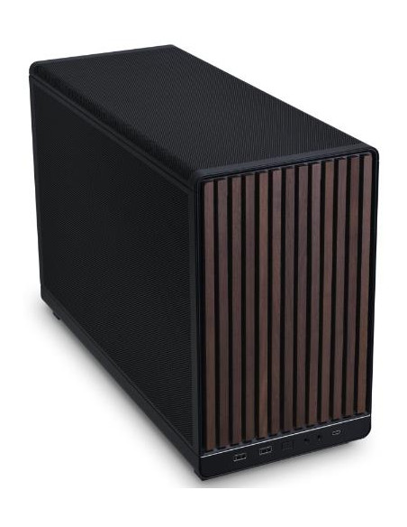 Case, LIAN LI, micro ATX/Micro-ITX, Black/Wood, Micro Tower, PC, Lian Li A3-mATX Wood Edition Black (G99.A3X-WD.00), G99.A3X-WD